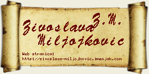 Živoslava Miljojković vizit kartica
